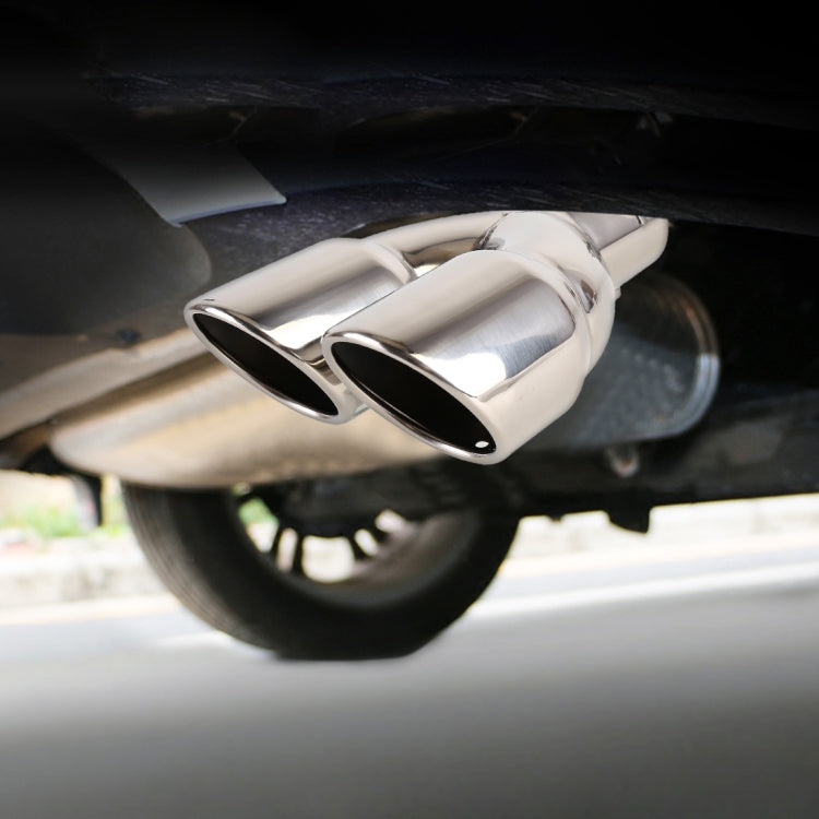 Universal Car Styling Stainless Steel Straight Exhaust Tail Muffler Tip Pipe, Inside Diameter: 7.2cm(Silver) by buy2fix