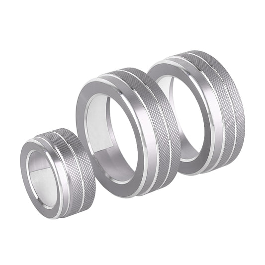 3 PCS Car Metal Air Conditioner Knob Case for Honda CR-V 2017-2021 (Silver) by buy2fix