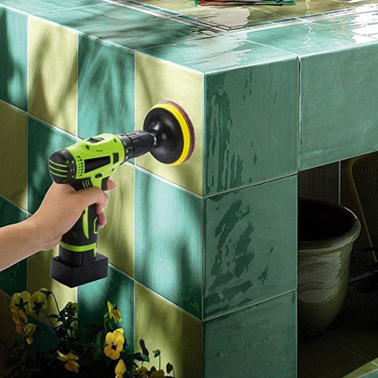 11 in 1 4 inch Sticky Disc Scouring Pad Floor Wall Window Glass Cleaning Descaling Electric Drill Brush Head Set by buy2fix