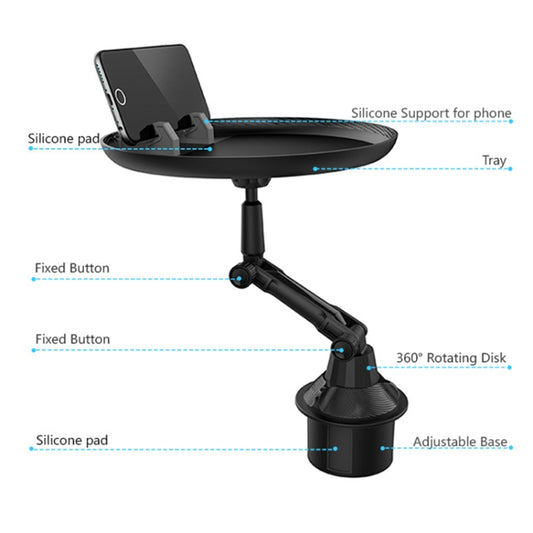 Car Water Cup Holder Multi-function Dining Table, Long Style by buy2fix
