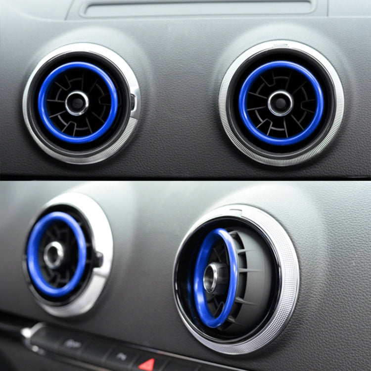 4 PCS / Set Air Conditioning Vent Metal Decorative Ring for Audi A1(Blue) by buy2fix