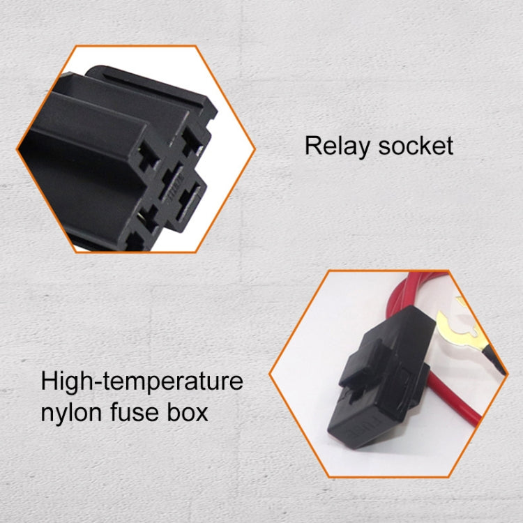 24V 2 in 1 Car / Motorcycle LED Spotlight Headlight Flashing Wiring Harness Cable by buy2fix