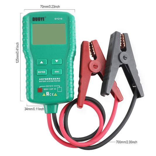 DUOYI DY219 Digital Battery Analyzer Car Fault Diagnostic Device Current and Voltage Detector by DUOYI