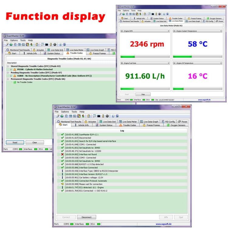 OBD ELM327 V1.5 USB Car Fault Diagnostic Scanner with CH340T Chip by buy2fix