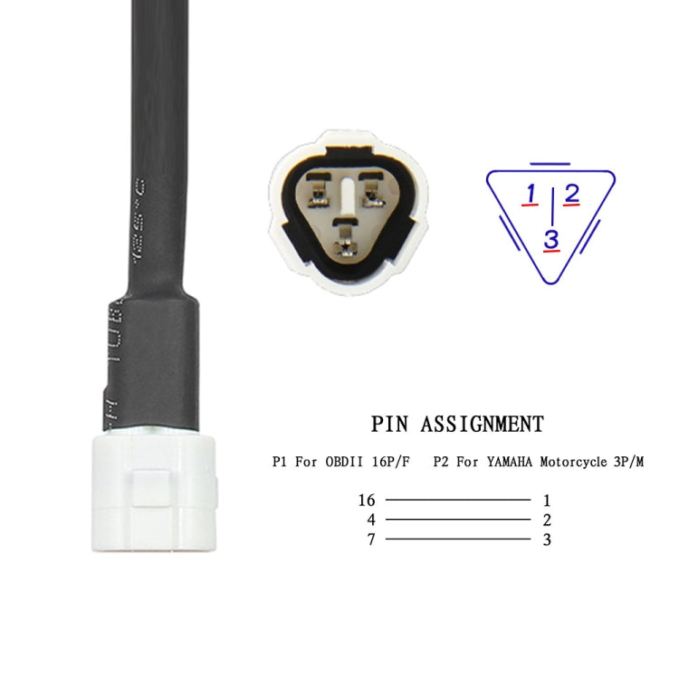 OBD to 3Pin Motorcycle Adapter Cable for Yamaha by buy2fix