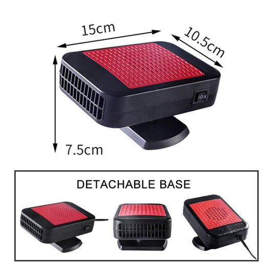 24V Car Hollow Heater Multifunctional Front Windshield Defroster and Demister (Red) by buy2fix