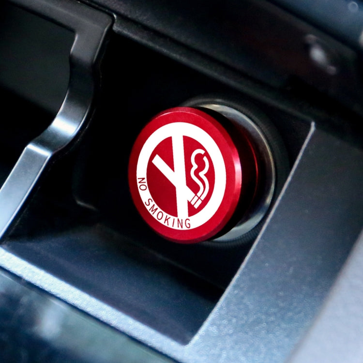 2 PCS Car / Motorcycle NO SMOKING Letter Metal Cigarette Lighter Dust Cover by buy2fix