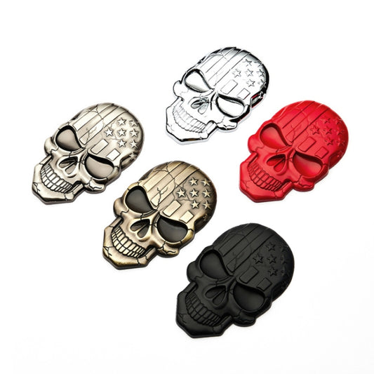 Three-dimensional Devil Skull Metal Plating Car Sticker (Bronze) by buy2fix
