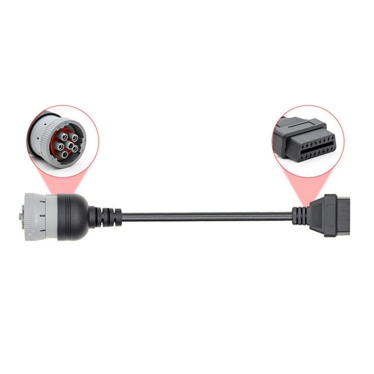 J1708 6Pin to OBD2 16Pin Female Car Diagnostic Adapter Cable by buy2fix