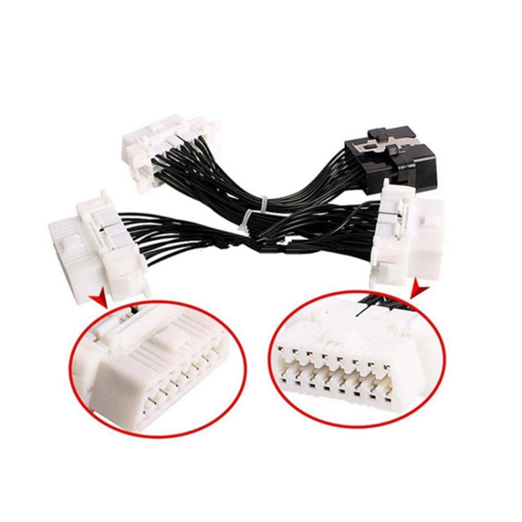 ELM327 OBD2 16Pin Male to 3 Female Car Diagnostic Cable by buy2fix