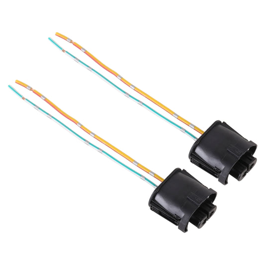 1 Pair Car H11 Bulb Holder Base Female Socket with Cable for BMW by buy2fix