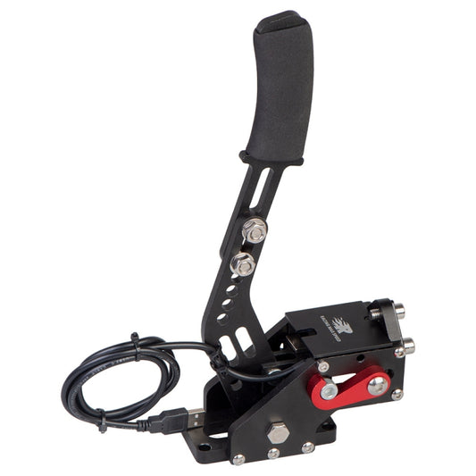 Modified Analog Linear 14bit USB Racing Game PC Drifting Handbrake for Win System, with Support Holder by buy2fix