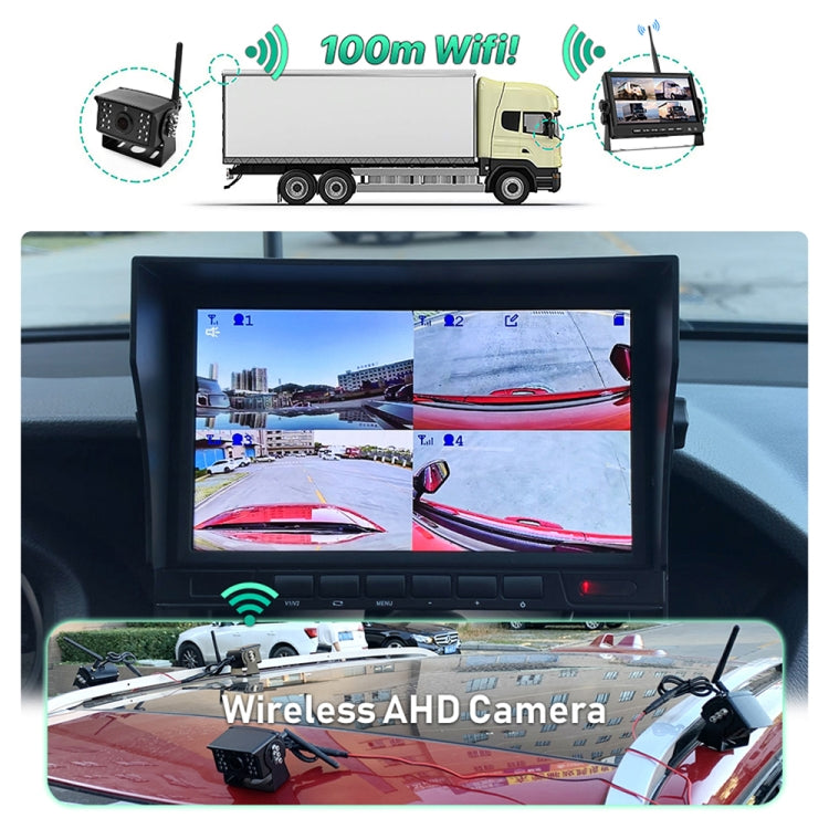 PZ710-W 7 inch Car Digital Wireless Rear-view Split-screen Monitor Single Record by buy2fix