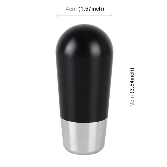 Universal Car Small Ellipsoid Resin + Carbon Fiber Metal Gear Shift Knob (Black) by buy2fix