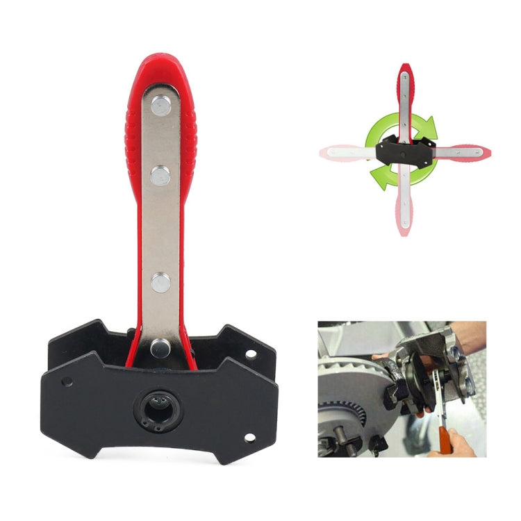 Car Ratchet Brake Piston Spreader Caliper Pad (Red) by buy2fix