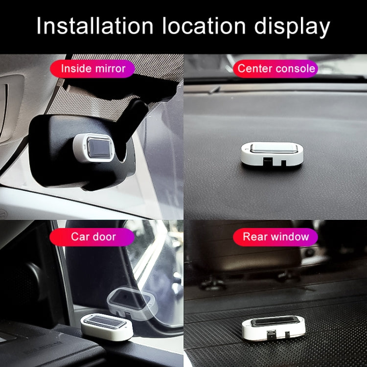 Car Solar Energy Anti-theft Device LED Warning Light (Blue) by buy2fix