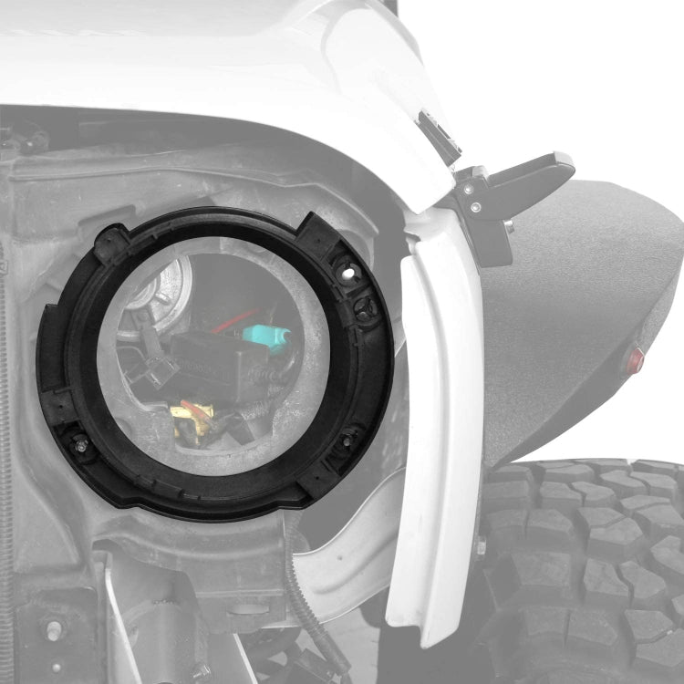 1 Pair 7 inch Headlight Plastic Inside Bracket for Jeep Wrangler JK 2007-2017 by buy2fix