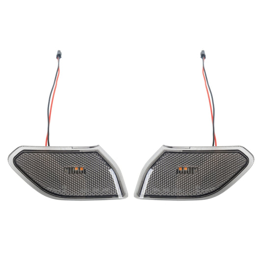 Car Black Wheel Eyebrow Side Light Turn Signal Leaf Plate Lamp for Jeep Wrangler JL 2018- by buy2fix