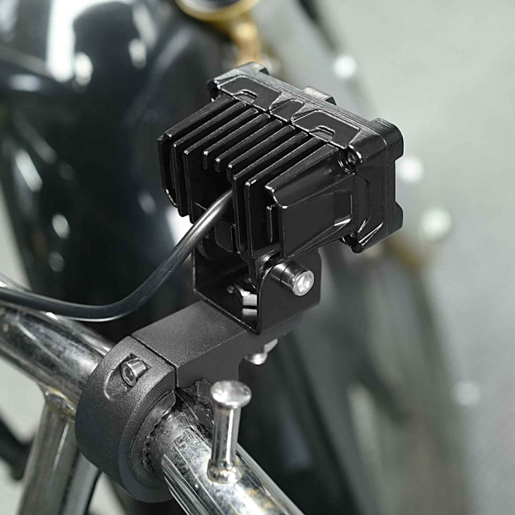 ZH-1583A1 External Waterproof Double Lamp Bead LED Headlight Square Dragon Button Type by buy2fix