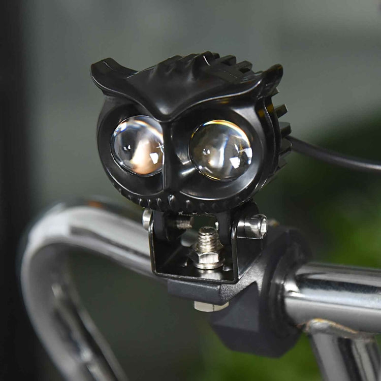 ZH-1584A1 External Waterproof Double Lamp Bead LED Headlight Owl Dragon Button Type by buy2fix