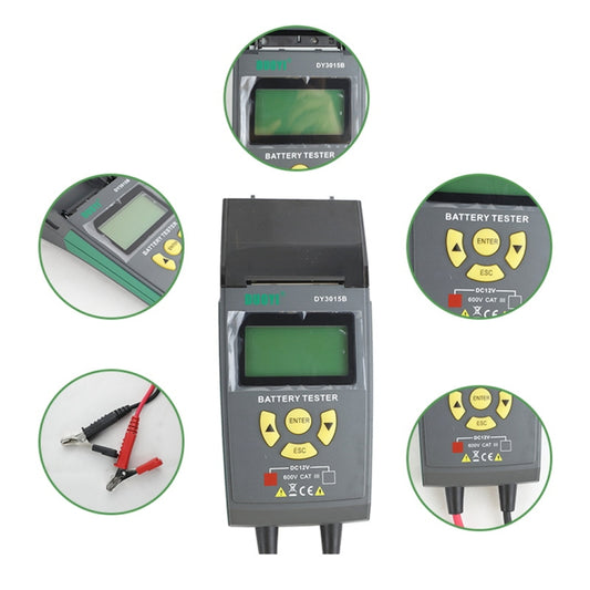 DUOYI DY3015B Car Multi-language 12V Battery Tester by DUOYI