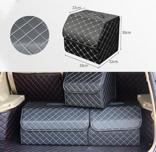 Car Trunk Foldable Storage Box, Checkered Small Size: 33 x 32 x 30cm(Beige) by buy2fix