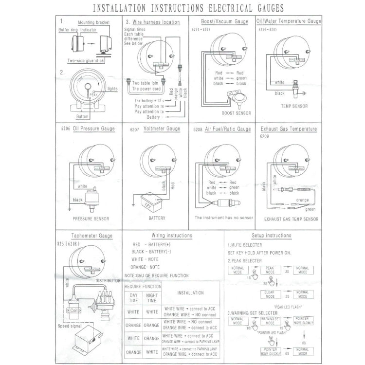 60mm Car Modified 0-3bar Turbocharged Instrument with Bracket by buy2fix