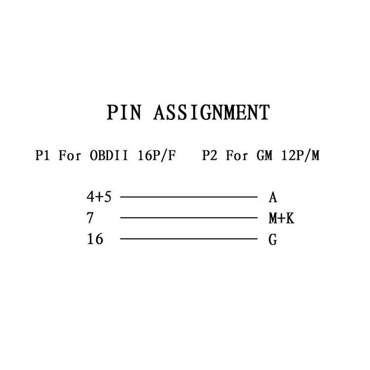 12Pin to 16Pin Car OBD2 Conversion Cable OBDII Diagnostic Adapter Cable for GM by buy2fix