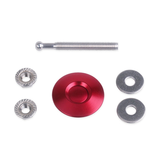 54mm Stainless Steel Quick-pins Push Button Billet Hood Pins Lock Clip Kit (Red) by buy2fix