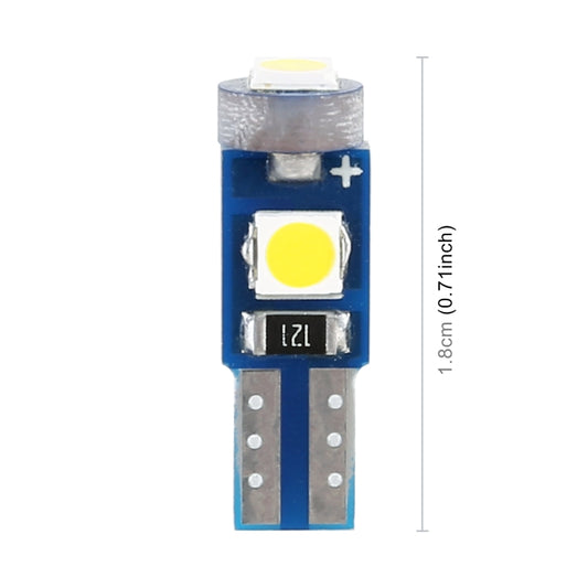 10 in 1 Car T5 0.2W DC12V Instrument Panel LED Decorative Light(White Light) by buy2fix