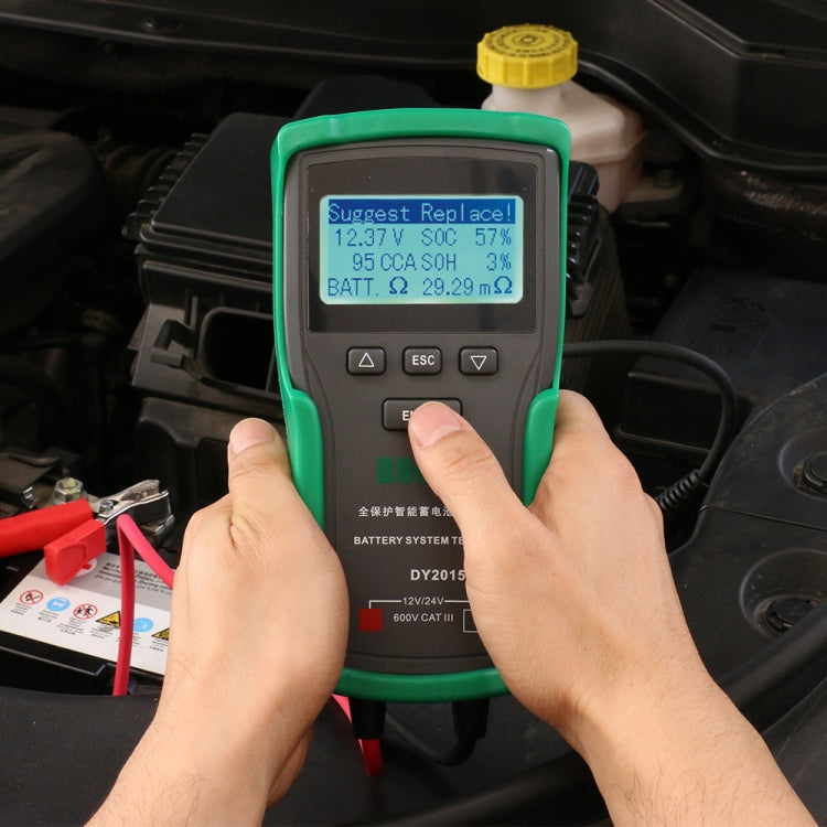 DUOYI DY2015A Car 12V 24V Digital CCA Load Battery Charging Digital Capacity Tester by DUOYI