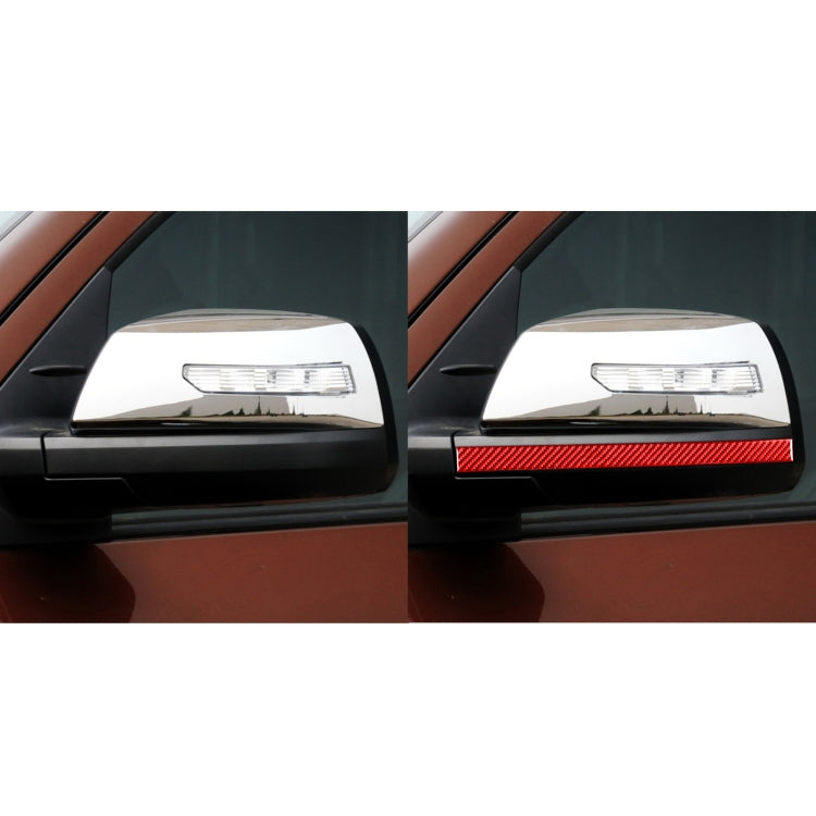 2 PCS / Set Carbon Fiber Car Rearview Mirror Anti Chafing Strip Decorative Sticker for Toyota Tundra 2014-2018,Left and Right Drive Universal(Red) by buy2fix