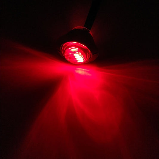 10 PCS MK-009 3/4 inch Car / Truck 3LEDs Side Marker Indicator Lights Bulb Lamp (Red Light) by buy2fix