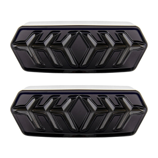 2 PCS KC670 Motorcycle Integrated Flashing Turn Signal Brake Tail Light for Honda MSX125 CBR650F CTX700(Transparent Black) by buy2fix