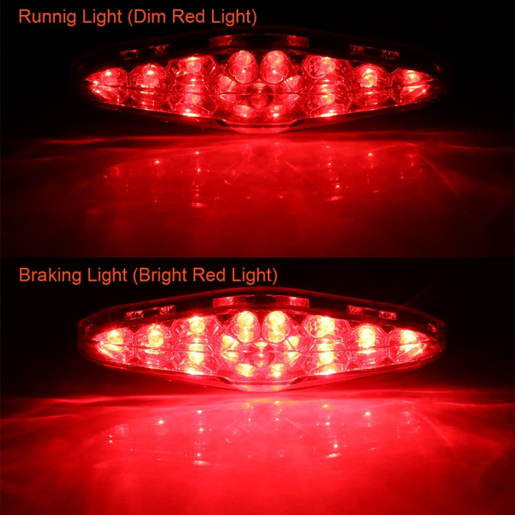 2 PCS KC-WD-NEW-3X Motorcycle LED Brake Light Running Lamp (Transparent) by buy2fix