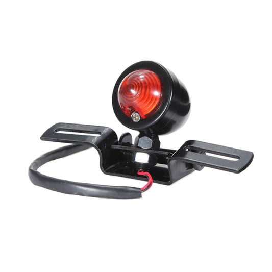 2 PCS KC-WD-FGZXD Motorcycle Retro Round Brake Light with License Plate Holder by buy2fix