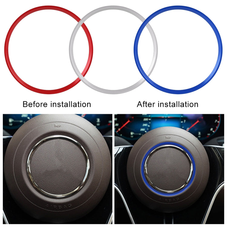 Car Steering Wheel Decorative Ring Cover for Mercedes-Benz,Inner Diameter: 7.2cm (Blue) by buy2fix