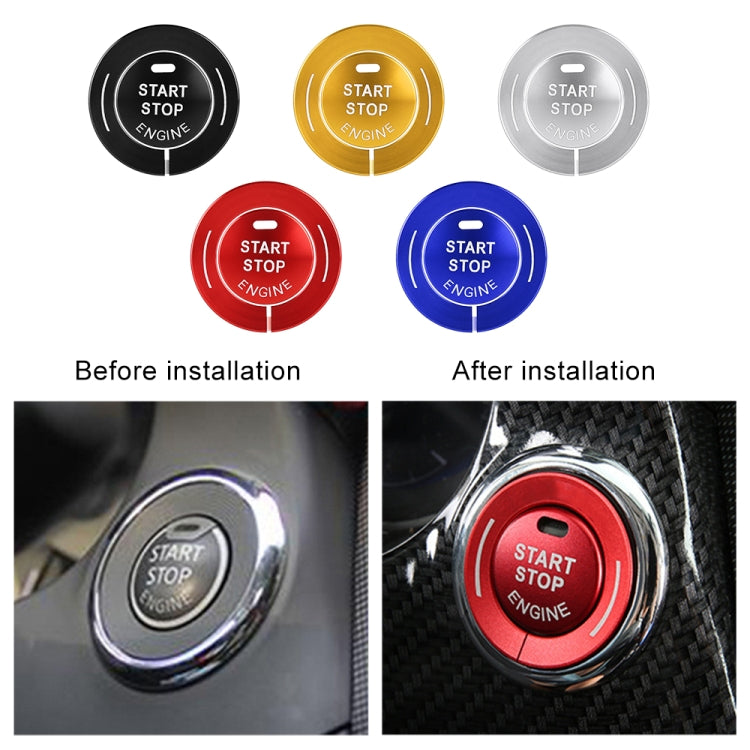 Car Engine Start Key Push Button Ring Trim Sticker for Infiniti (Gold) by buy2fix