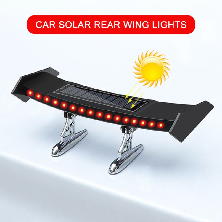 Car Mini Rear Wing with Light Solar Anti-collision Tail Light by buy2fix