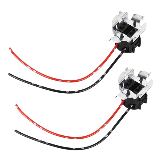 1 Pair TK-305 H7 Halogen Lamp Socket Car Bulb Holder Base with Cable by buy2fix