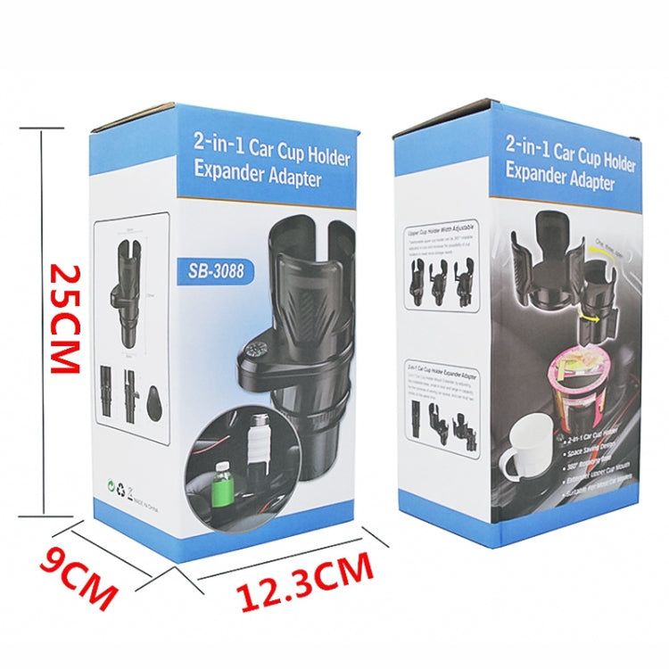 Car Multifunctional Retractable Rotating Water Cup Holder with Compass by buy2fix