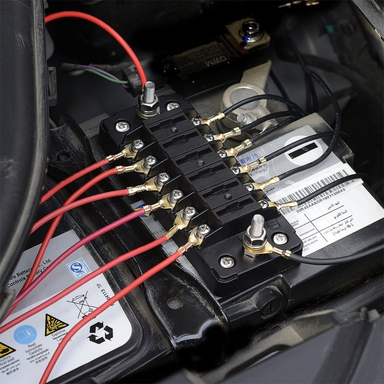 CS-978A1 FB1901 1 In 6 Out Independent Positive Negative Fuse Box without Fuse Piece for Auto Car Truck Boat by buy2fix