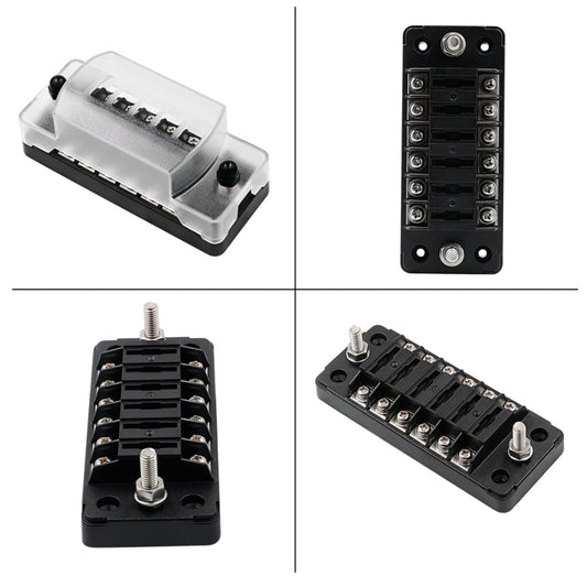 CS-979A1 FB1903 1 In 1 Out 6 Ways No Distinction Positive Negative Fuse Box without Fuse for Auto Car Truck Boat by buy2fix