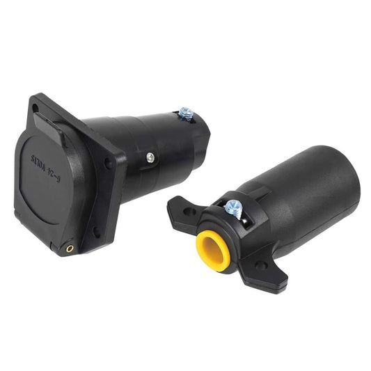 7-PIN 12V Trailer Plug American Flat Blade Connector Adapter by buy2fix