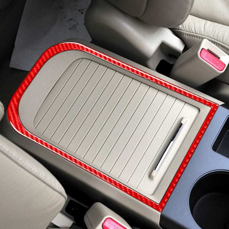 For Honda CRV 2007-2011 Carbon Fiber Car Handheld Box Panel Frame Decorative Sticker,Left and Right Drive Universal (Red) by buy2fix