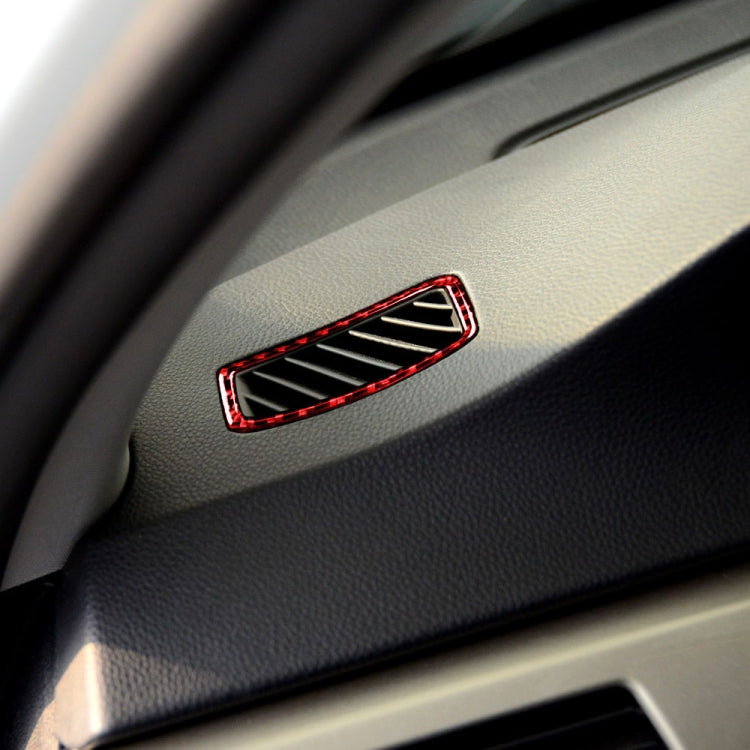 2 PCS Set for BMW 3 Series E90 Carbon Fiber Car Instrument Air Outlet Decorative Sticker,Left Drive (Red) by buy2fix