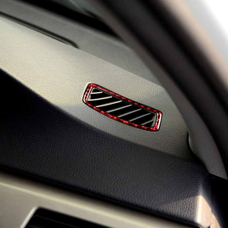 2 PCS Set for BMW 3 Series E90 Carbon Fiber Car Instrument Air Outlet Decorative Sticker,Right Drive (Red) by buy2fix