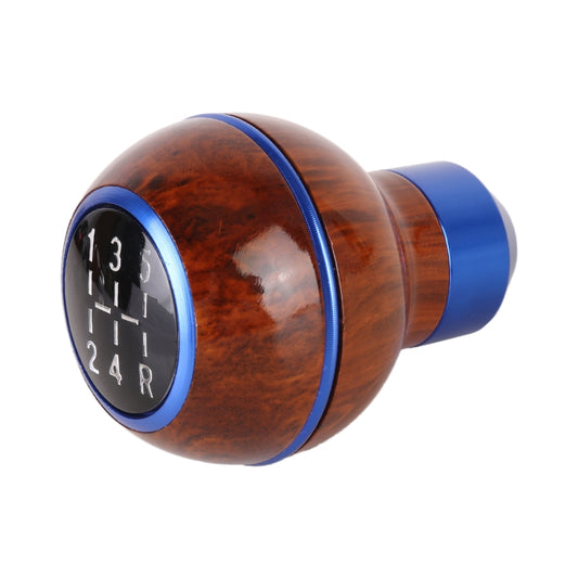 Universal Car Wood Texture Metal Gear Shift Knob (Blue) by buy2fix