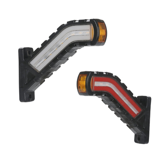 2 PCS MK-138 Truck LED Tail Light Running Water Tricolor Side Marker Light by buy2fix