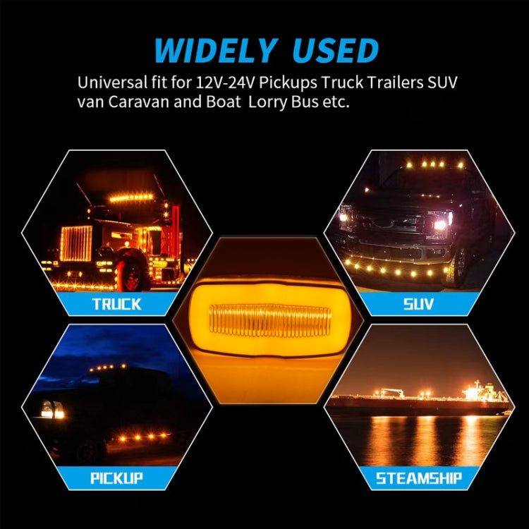2 PCS MK-190 Truck LED Side Marker Light (Yellow Light) by buy2fix